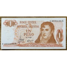 ARGENTINA COL. 601R BILLETE DE $ 1 REPOSICION SIN CIRCULAR UNC